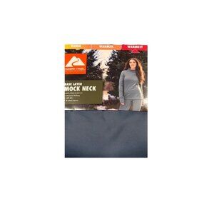 Ozark Trail Womens XS (0/2) Warmest Thermal Long Sleeve Fleece Mock Neck Top NEW